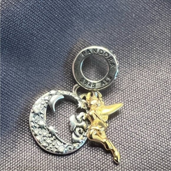 New - Pandora Disney Tinker Bell I believe in fairies Sterling Silver ALE Charm - Picture 5 of 7